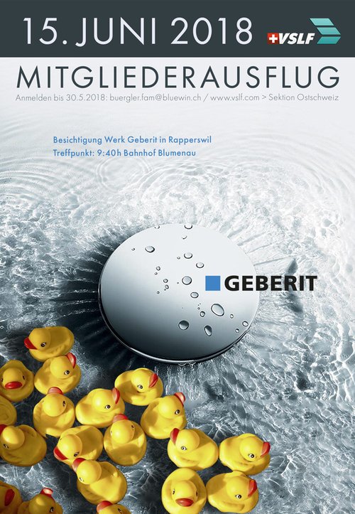 Plakat Mitgliederausflug 2018 Sektion Ostschweiz